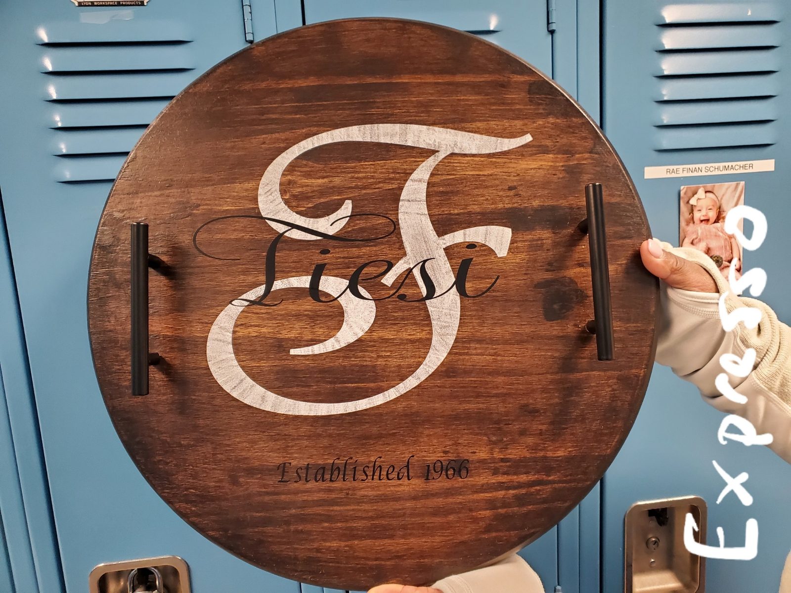 Monogram wood sign