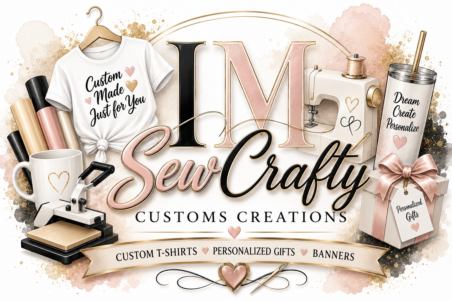 IM Sew Crafty Customs Creations logo